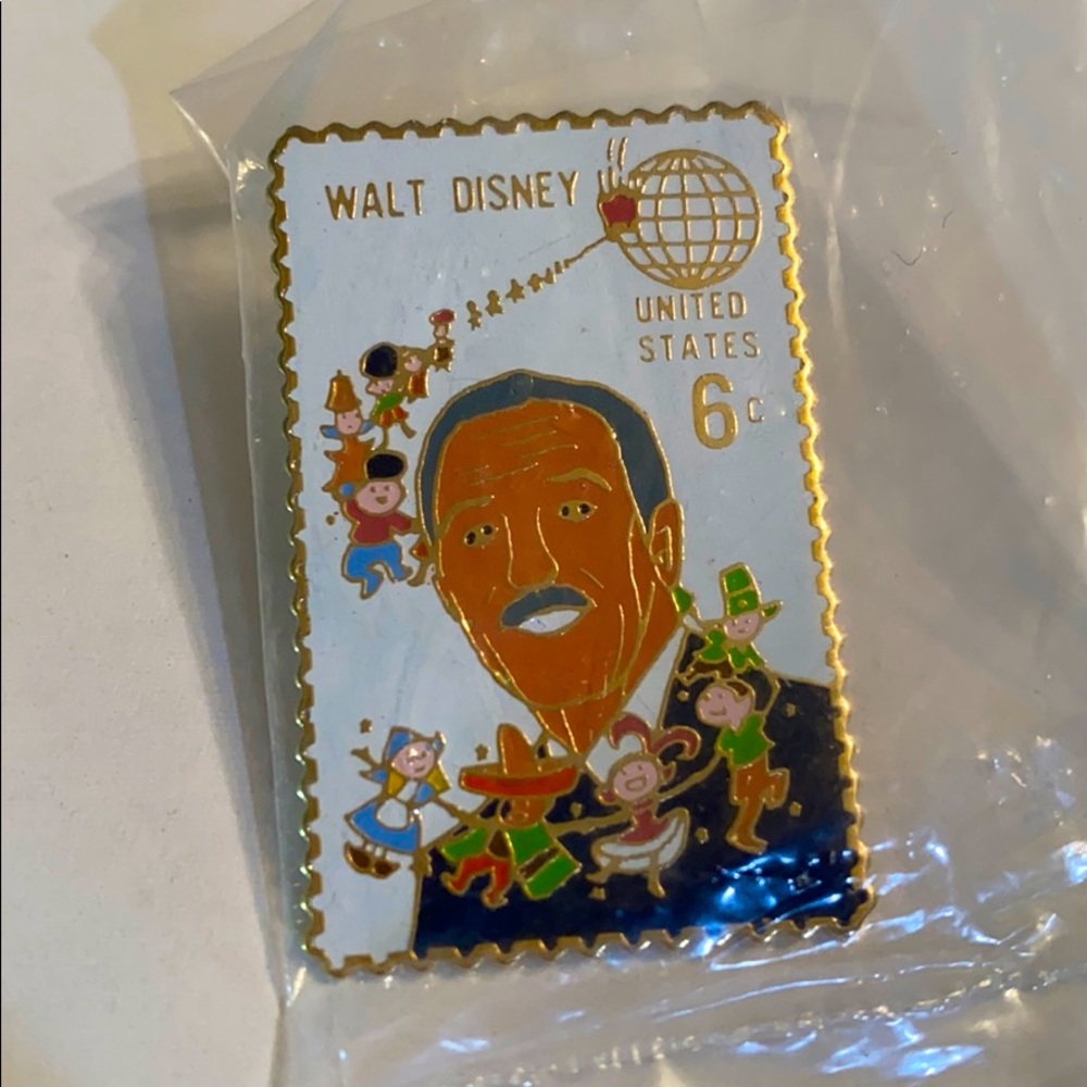 Vintage Walt Disney stamp pin. Untied States .06